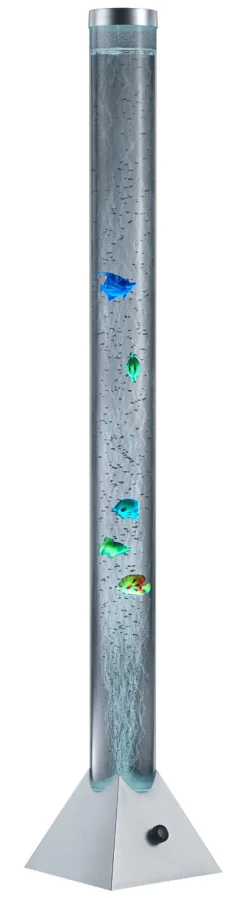 Reality Stehlampe Motion transparent silber Kunststoff B/H/T/D: ca. 21x130x21x10 cm