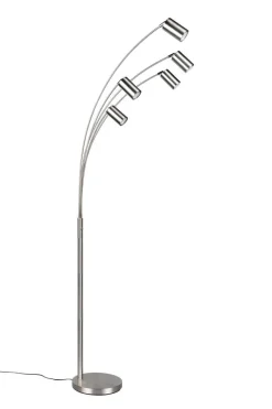 Reality Stehlampe nickel Metall GU10 5 Brennstellen