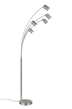 Reality Stehlampe nickel Metall GU10 5 Brennstellen