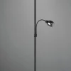 Reality Stehlampe schwarz Metall E27 2 Brennstellen