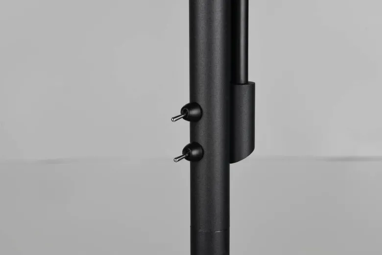 Reality Stehlampe schwarz Metall E27 2 Brennstellen