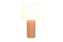 Reality Tischleuchte Blaire mokka beige Keramik Stoff B/L: ca. 20x36 cm