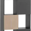 Regal Alexa schwarz matt B/H/T: ca. 76x165,1x33,1 cm