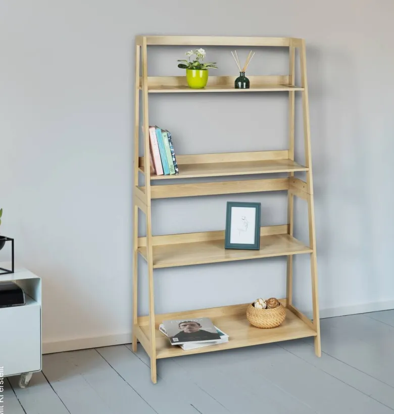 Regal Edda beige B/H/T: ca. 83x150x43 cm