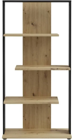 Regal Eiche Artisan Nachbildung schwarz B/H/T: ca. 80x159x35 cm