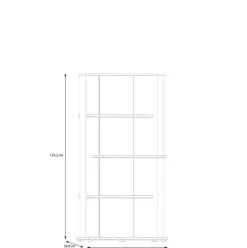 Regal Eiche Artisan Nachbildung schwarz B/H/T: ca. 80x159x35 cm