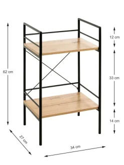 Regal Eiche Nachbildung schwarz B/H/T: ca. 34x62x27 cm
