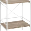 Regal Eiche Nachbildung weiß lackiert MDF B/H/T: ca. 34x62x27 cm