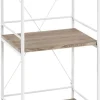 Regal Eiche Optik weiß lackiert MDF B/H/T: ca. 34x96x27 cm