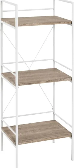 Regal Eiche Optik weiß lackiert MDF B/H/T: ca. 34x96x27 cm