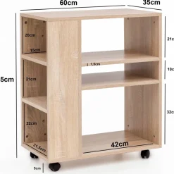 Regal Eiche Sonoma Nachbildung B/H/T: ca. 60x75x35 cm
