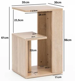 Regal Eiche Sonoma Nachbildung B/H/T: ca. 35x61x30 cm
