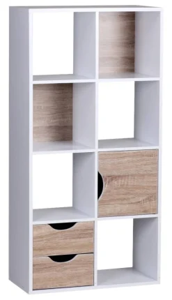 Regal Eiche Sonoma Nachbildung weiß lackiert B/H/T: ca. 60x120x29 cm