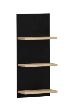 Regal Emmik schwarz matt Eiche Eiche weiß Nachbildung B/H/T: ca. 30,3x70,2x17,45 cm
