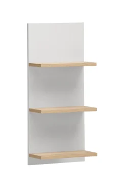 Regal Emmik weiß matt Eiche Eiche weiß Nachbildung B/H/T: ca. 30,3x70,2x17,45 cm