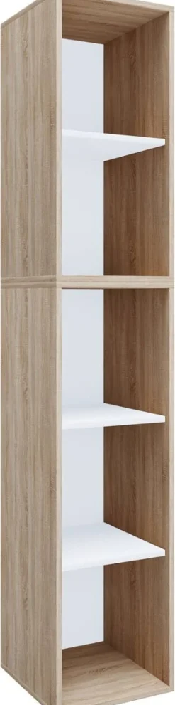Regal Lona I Eiche Sonoma Nachbildung weiß B/H/T: ca. 35x183x37 cm