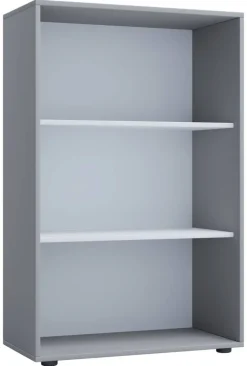 Regal Lona XL ohne Türen grau weiß B/H/T: ca. 70x110x37 cm