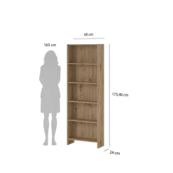 Regal Mara Eiche Artisan Nachbildung B/H/T: ca. 60x176x24 cm