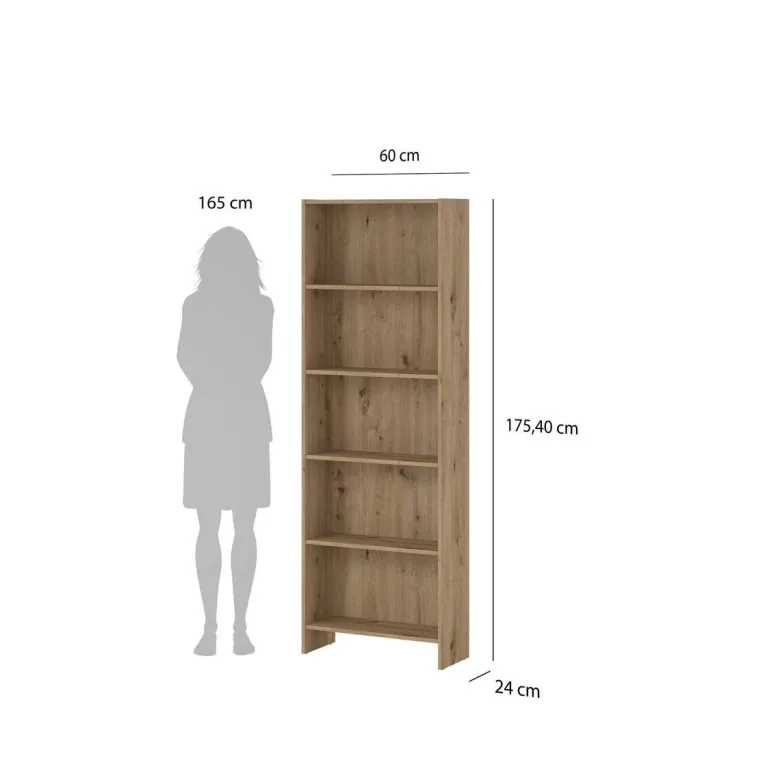 Regal Mara Eiche Artisan Nachbildung B/H/T: ca. 60x176x24 cm