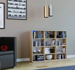 Regal Megosa Mini Eiche Sonoma Nachbildung Holzwerkstoff B/H/T: ca. 102x83x23 cm