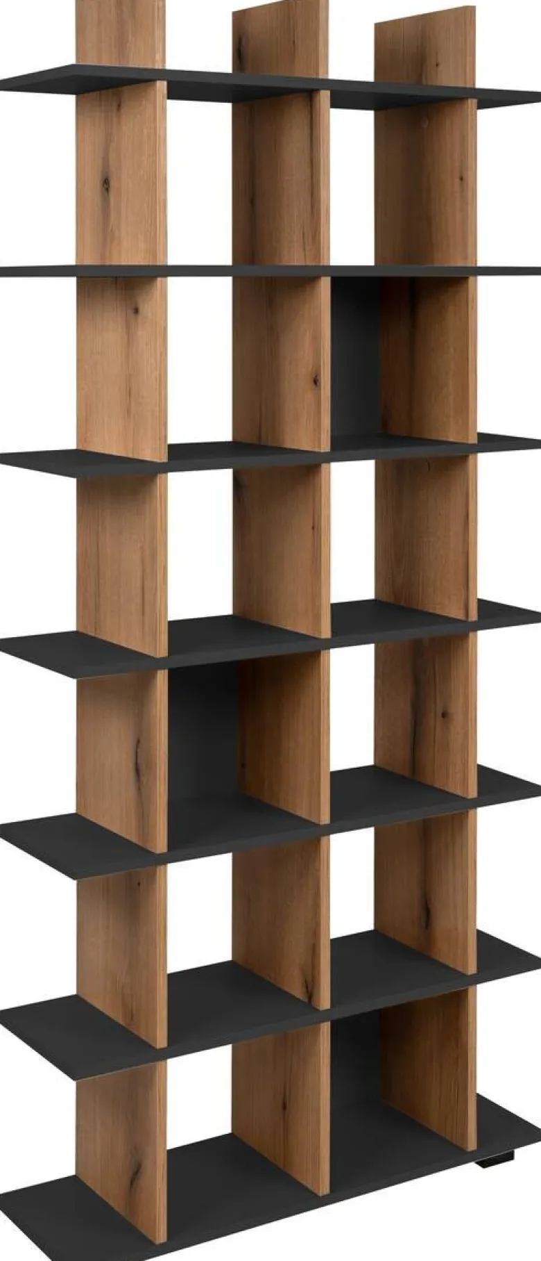 Regal Navas 20A Eiche Artisan Nachbildung anthrazit B/H/T: ca. 80x173x25 cm