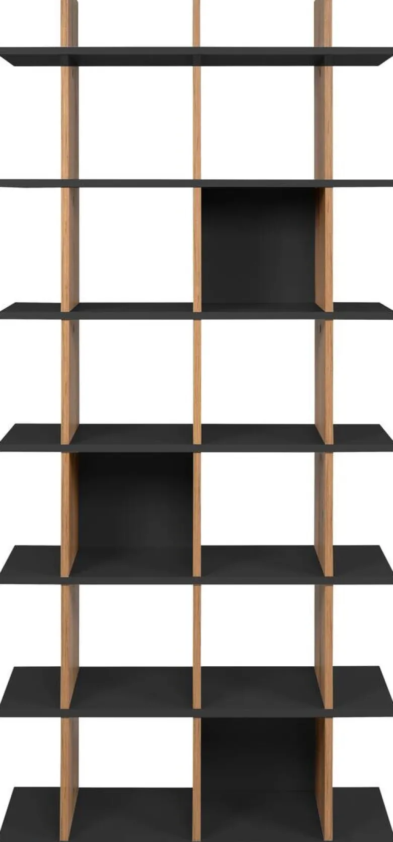 Regal Navas 20A Eiche Artisan Nachbildung anthrazit B/H/T: ca. 80x173x25 cm