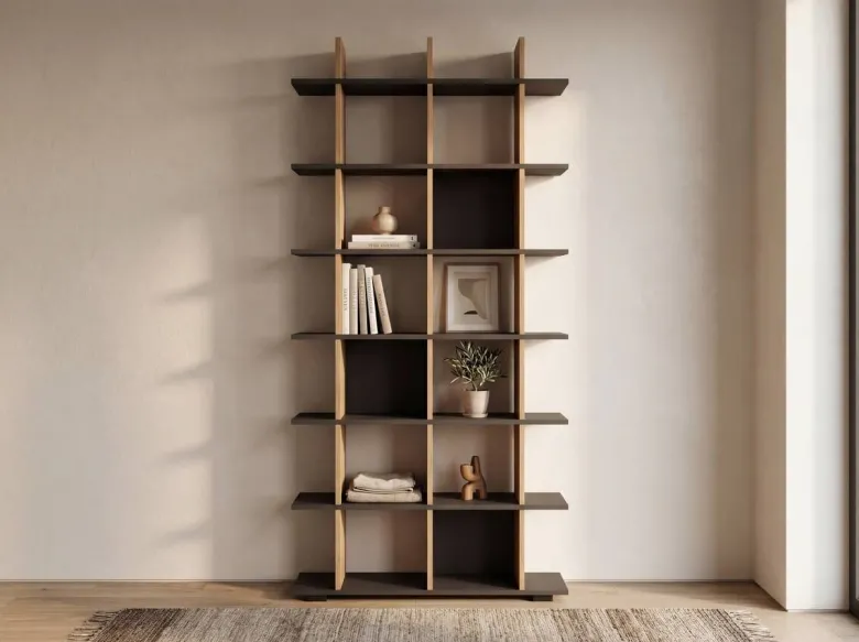 Regal Navas 20A Eiche Artisan Nachbildung anthrazit B/H/T: ca. 80x173x25 cm