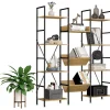 Regal Nora Eiche Artisan Nachbildung schwarz B/H/T: ca. 125x150x27 cm