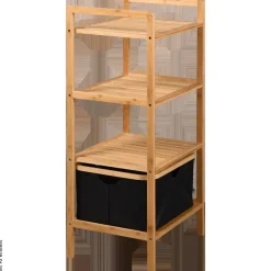 Regal schwarz Polyester B/H/L: ca. 33x93,5x44 cm