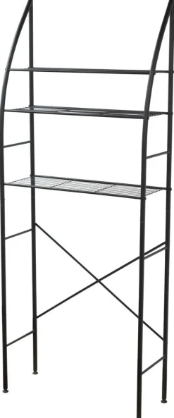 Regal schwarz Stahl B/H/L: ca. 25x166x66 cm