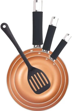RENBERG Bratpfannenset ROYCE REECO bronze Aluminium 4 tlg.