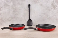 RENBERG Pfannenset REDLY rot Aluminium 3 tlg.