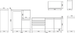 Respekta Doppelblock Premium weiß hochglänzend B/H/T: ca. 320x200x60 cm