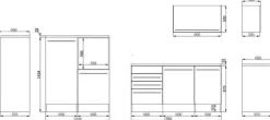 Respekta Doppelblock Premium weiß hochglänzend B/H/T: ca. 290x200x60 cm
