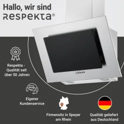 Respekta Dunstabzugshaube CH2060SBM Edelstahl B/H/T: ca. 60x74,3x31,3 cm
