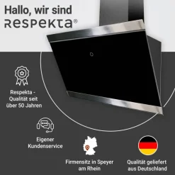 Respekta Dunstabzugshaube CH89060S schwarz B/H/T: ca. 59,5x73,5x37,8 cm