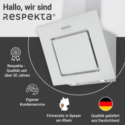 Respekta Dunstabzugshaube CH22010WBZ weiß Metall B/H/T: ca. 60x73,9x34 cm