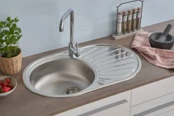 Respekta Einbauspüle Cansas 77 x 48 Edelstahl B/H/T: ca. 86x20x50 cm