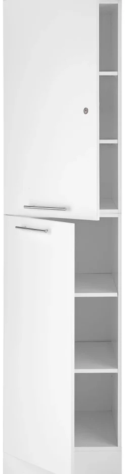 Respekta Hochschrank Clara weiß matt B/H/T: ca. 50x200x67,6 cm