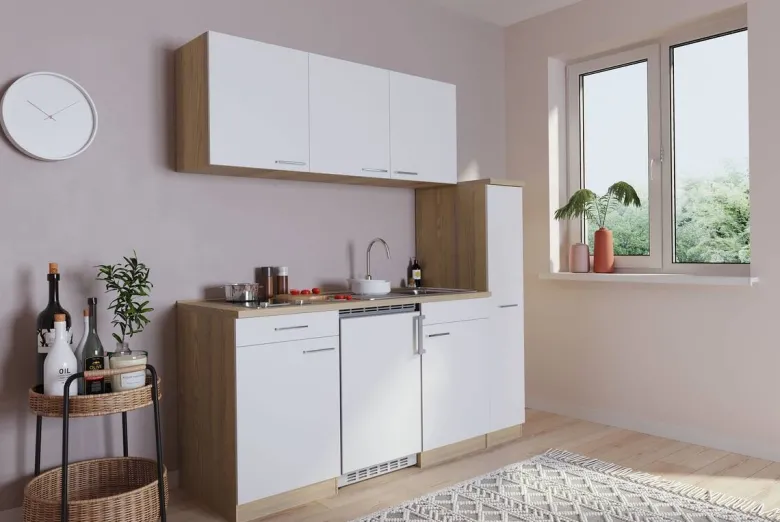 Respekta Küchenblock Economy weiß B/H/T: ca. 180x200x60 cm
