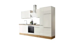 Respekta Küchenblock Marleen weiß Hochglanz B/H/T: ca. 310x211x60 cm