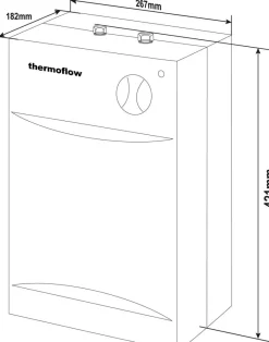 Respekta Untertischspeicher-Set Thermoflow weiß B/H/T: ca. 27x42x18 cm