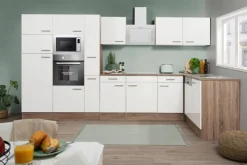 Respekta Winkelküche KBL370EYWMISGKE weiß B/H/T: ca. 370x205x172 cm