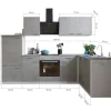 Respekta Winkelküche Malia Beton Optik B/H/T: ca. 280x200x172 cm