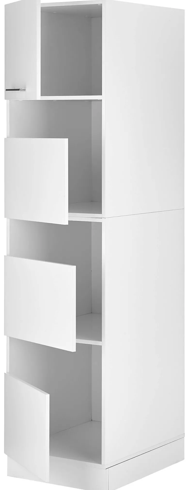 Respekta Wäscheschrank Clara weiß matt B/H/T: ca. 50x200x67,6 cm