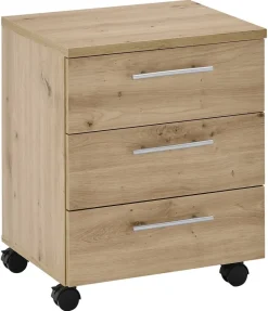 Rollcontainer Ben Eiche Artisan Nachbildung B/H/T: ca. 40x56x39 cm