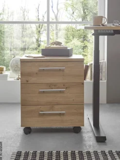 Rollcontainer Ben Eiche Artisan Nachbildung B/H/T: ca. 40x56x39 cm