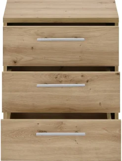 Rollcontainer Ben Eiche Artisan Nachbildung B/H/T: ca. 40x56x39 cm