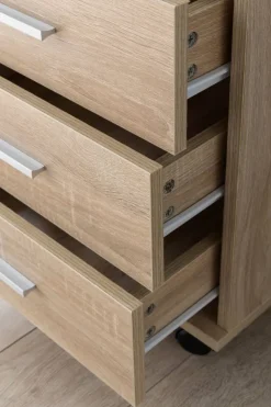 Rollcontainer braun Spanplatte B/H/T: ca. 40x70,5x33 cm