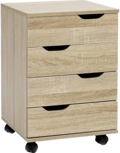 Rollcontainer braun Spanplatte B/H/T: ca. 40x60x40 cm